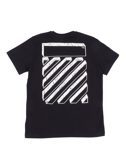 OFF WHITE KIDS SCRIBBLE DIAG TEE S/S