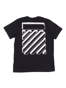 OFF WHITE KIDS SCRIBBLE DIAG TEE S/S