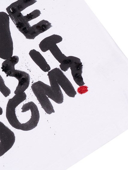 Msgm HAND EMBROIDERY JERSEY T-SHIRT GIRL