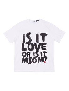 Msgm HAND EMBROIDERY JERSEY T-SHIRT GIRL