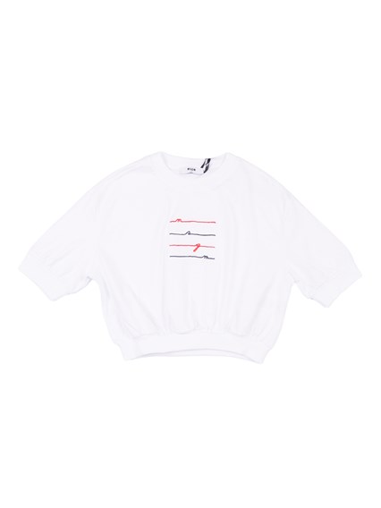 Msgm CROPPED JERSEY T-SHIRT GIRL