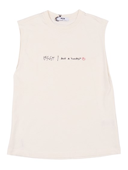 Msgm JERSEY SLEEVELESS T-SHIRT BOY