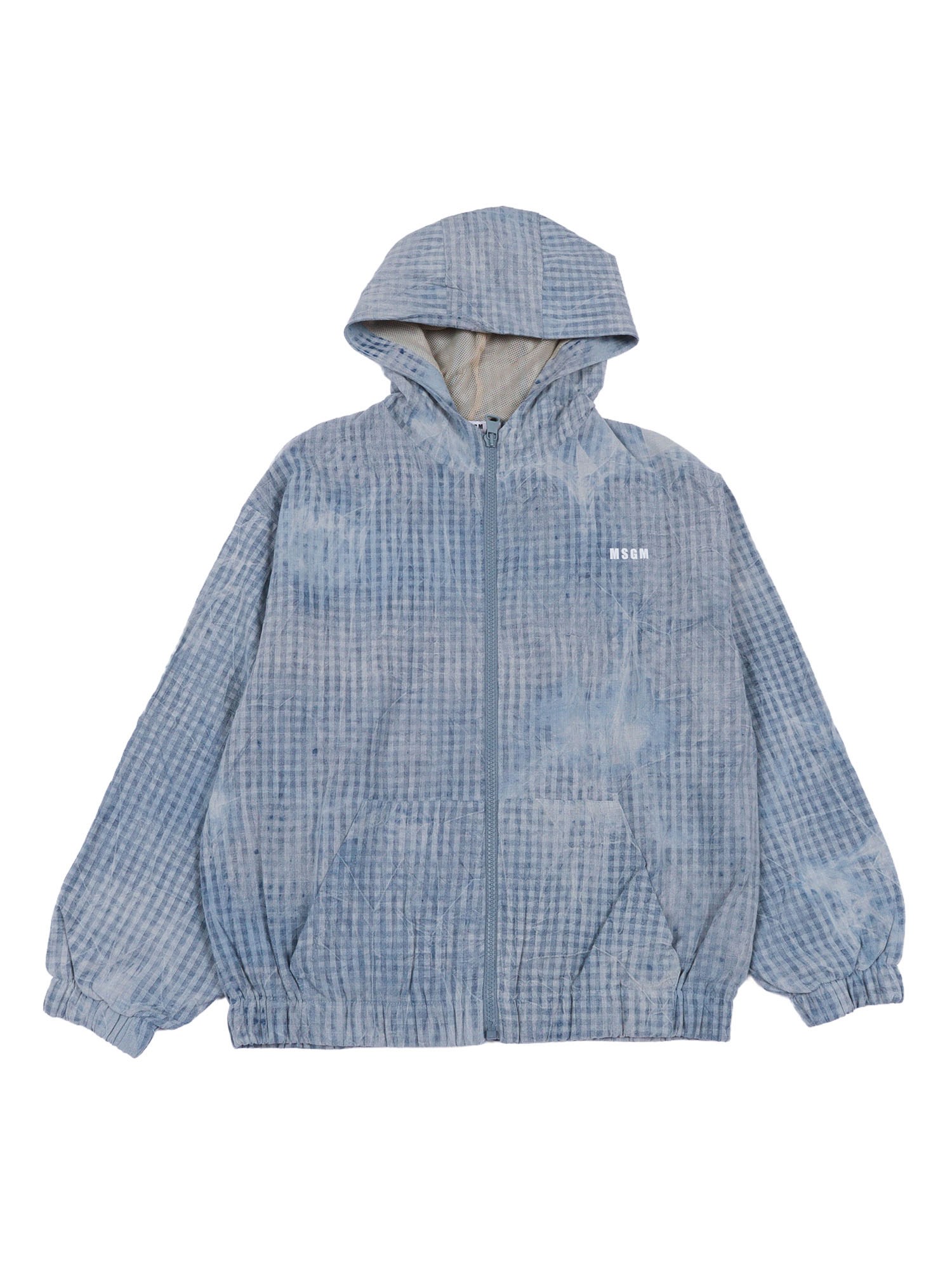 Msgm Denim Jacket Boy In Blue
