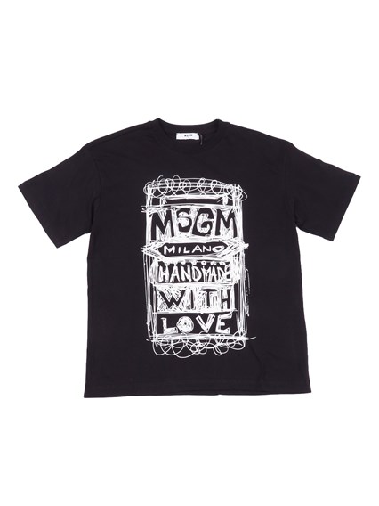 Msgm WASHED OVER JERSEY T-SHIRT UNISEX