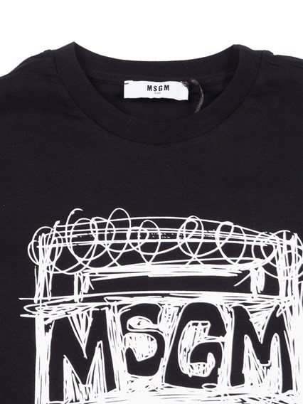 Msgm WASHED OVER JERSEY T-SHIRT UNISEX