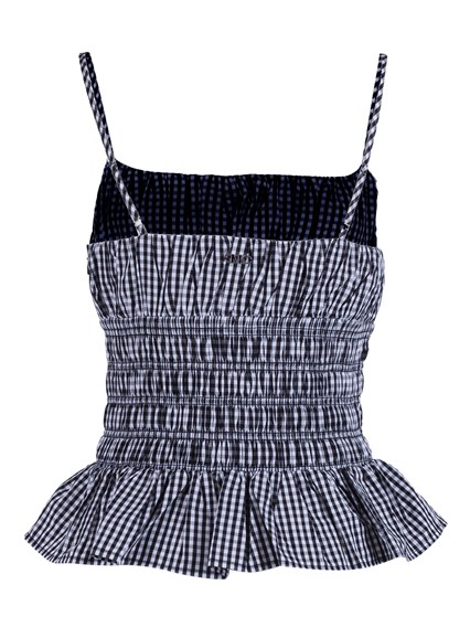 Michael Kors GINGHAM SMOCK TOP