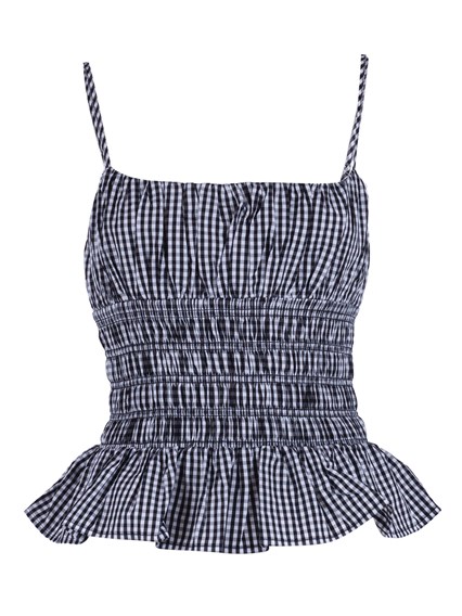 Michael Kors GINGHAM SMOCK TOP