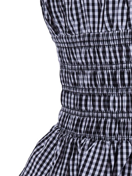 Michael Kors GINGHAM SMOCK TOP
