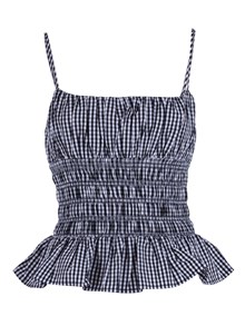 Michael Kors GINGHAM SMOCK TOP
