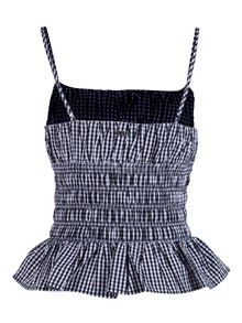 Michael Kors GINGHAM SMOCK TOP