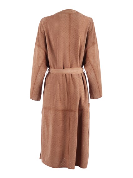 S.W.O.R.D. 6644 WOMAN GOAT SUEDE LEATHER COAT