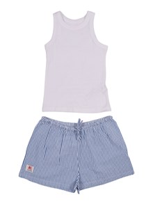 AO76 GIRLS PYJAMAS LA PAJAMA SHORTS SET G