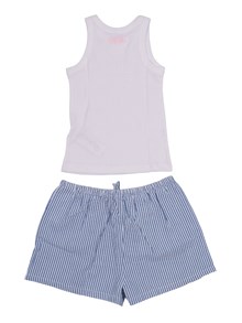 AO76 GIRLS PYJAMAS LA PAJAMA SHORTS SET G