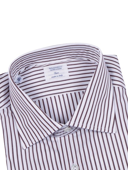 Mazzarelli STRIPED COTTON SHIRT STYLE SLIM FIT
