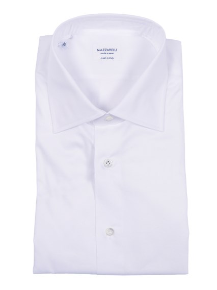 Mazzarelli CAMICIA IN COTONE BIANCO SLIM FIT