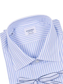 Mazzarelli STRIPED COTTON SHIRT STYLE SLIM FIT