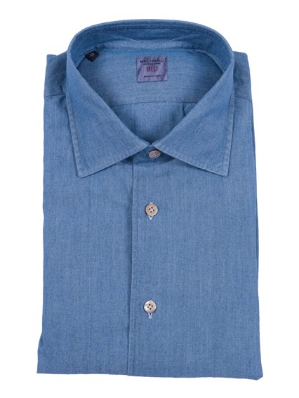 Mazzarelli DENIM SLIM FIT COTTON SHIRT