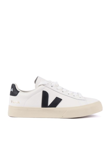 Veja CAMPO LEATHER EXTRA-WHITE_BLACK