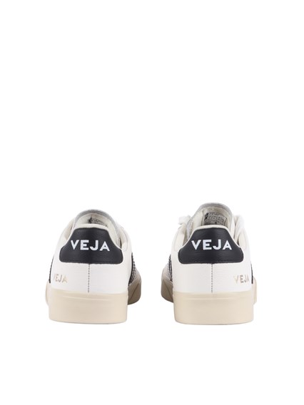 Veja CAMPO LEATHER EXTRA-WHITE_BLACK