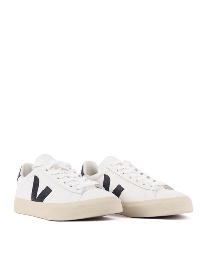 Veja CAMPO LEATHER EXTRA-WHITE_BLACK