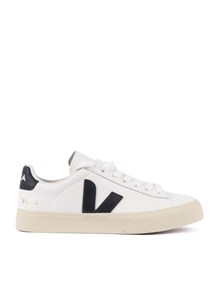 Veja CAMPO LEATHER EXTRA-WHITE_BLACK