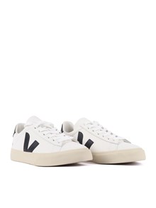 Veja CAMPO LEATHER EXTRA-WHITE_BLACK