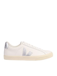 Veja ESPLAR LOGO LEATHER WHITE_SILVER