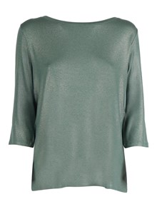 Filatures Du Lion Boat neck 3/4 sleeve t-shirt