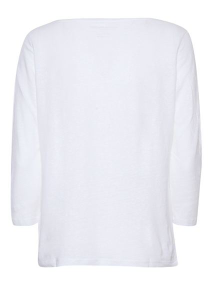 Filatures Du Lion COL BATEAU M3/4 _001.Blanc