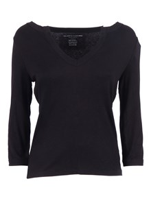 Filatures Du Lion V neck T-shirt, 3/4 sleeve