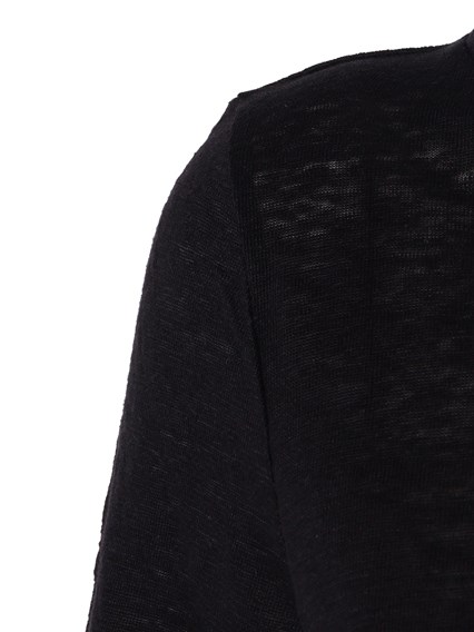 Filatures Du Lion COL BATEAU M3/4 _002.Noir