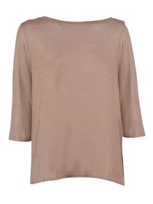 Filatures Du Lion Boat neck 3/4 sleeve t-shirt