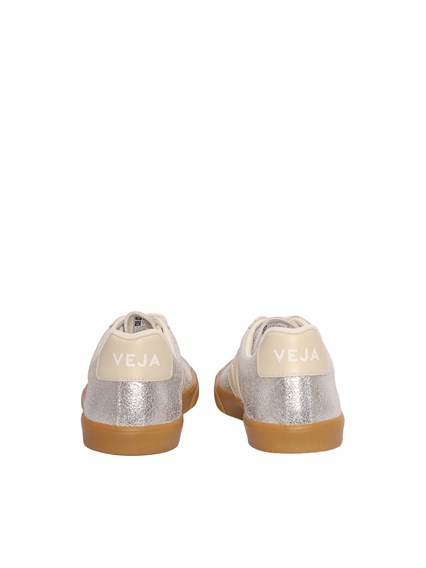 Veja ESPLAR LOGO SUEDE SILVER_PIERRE_NAT SNEAKERS