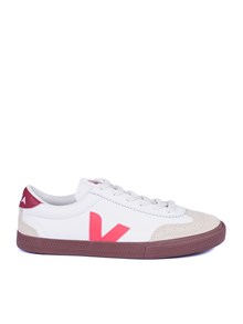 Veja VOLLEY O.T. LEATH WHITE_PEK_BARK SNEAKERS