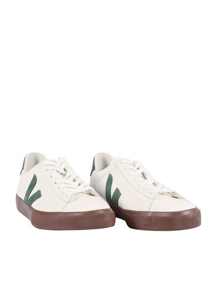 Veja CAMPO LEATHER WHITE_CYPRUS_BARK SNEAKERS