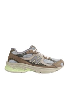 NEW BALANCE Scarpa Lifestyle - UNISEX - TIER 1 - Leather-Synthetic-Mesh - COVERT GREEN - DRY LIME - LONE STAR GREY