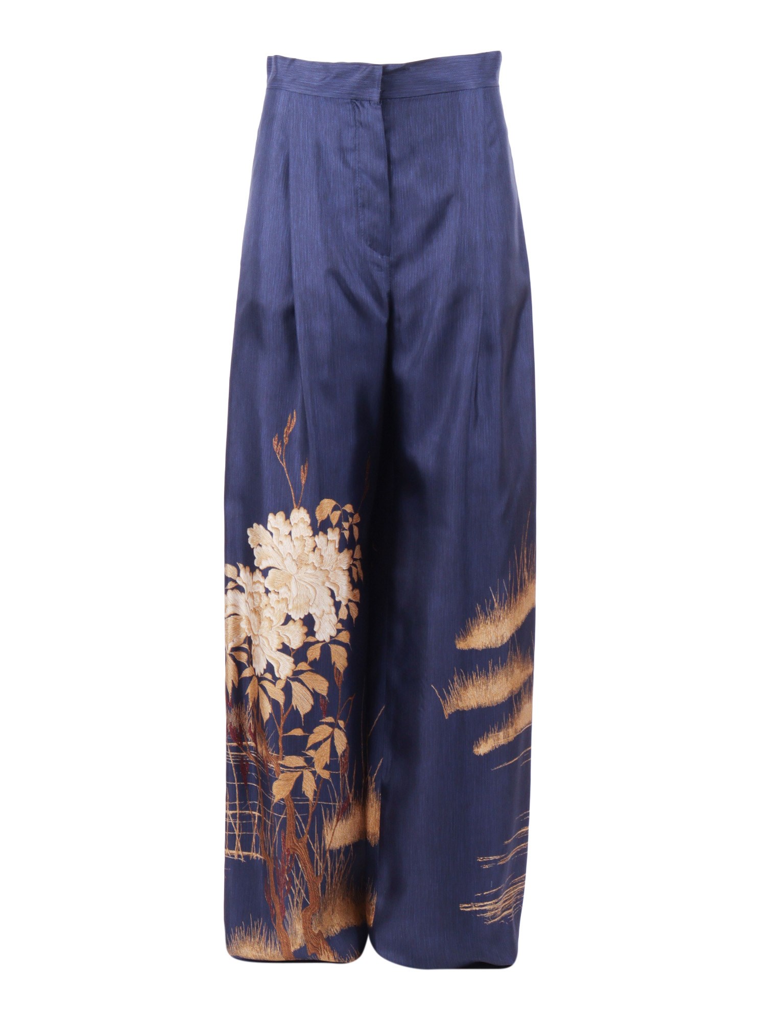Max Mara Studio Pantalone Lungo Msemappa In Blue