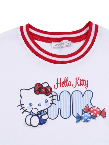 Monnalisa TOP AND SKIRT SET IN PIQU�