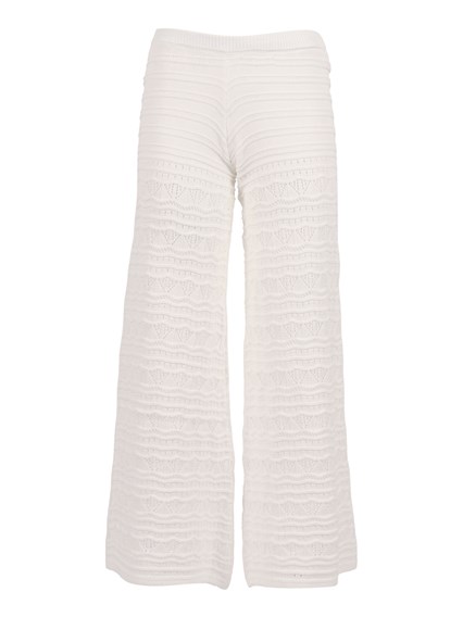 Ermanno Scervino Kids HAND-CROCHET COTTON PANTS