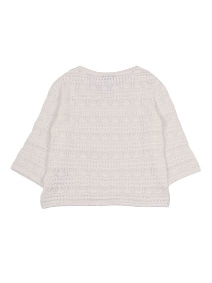 Ermanno Scervino Kids TOP CROCHET COTTON CROCHE