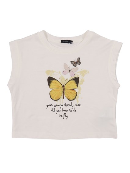 Monnalisa TEE CROPPED PUNTO MILANO