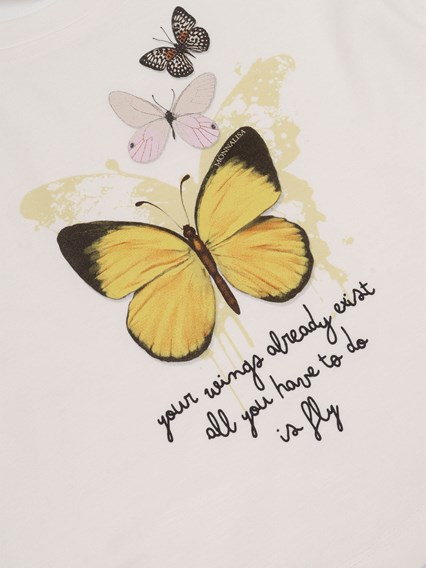 Monnalisa TEE CROPPED PUNTO MILANO