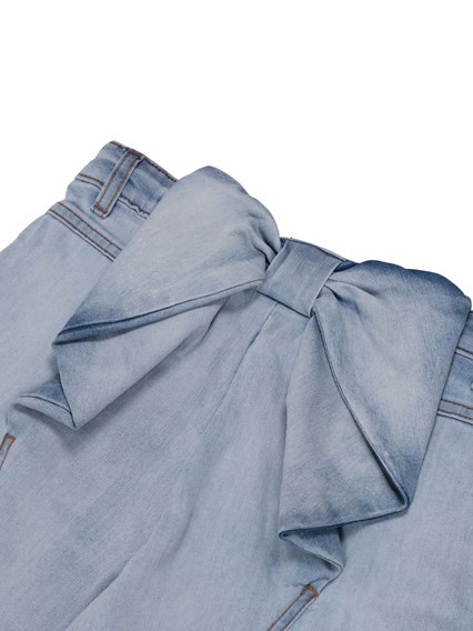 Monnalisa BIG BOW DENIM JEANS