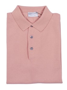 SETTE FILI CASHMERE Short-sleeved polo shirt with tubular hem and side slits