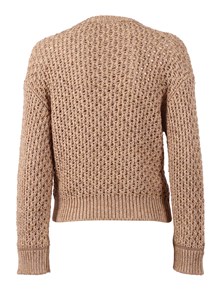 FABIANA FILIPPI MOULINE' YARN CROCHET V NECK SWEATER