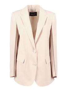 FABIANA FILIPPI BISTRETCH WOOL SINGLE BREASTED JACKET WITH FILO DIAMANTE