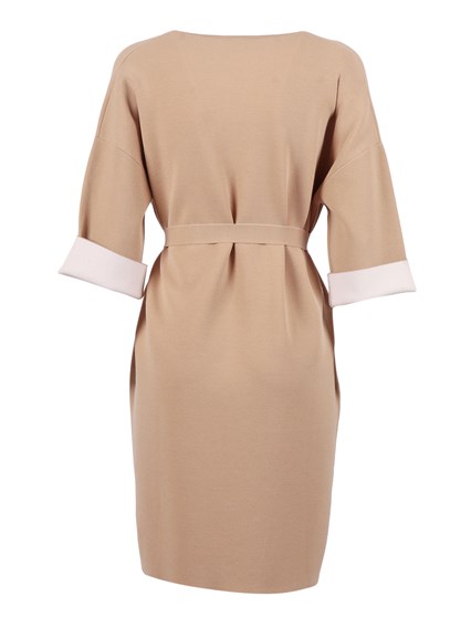 Kangra Cashmere Two-tone duster coat with belt