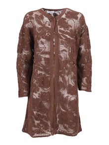 Kangra Cashmere Duster coat with Cornely embroidery and sequins