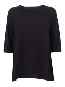 Kangra Cashmere Seamless plain-knit crew neck with an A-line silhouette