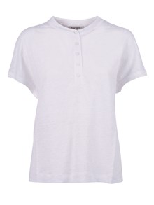 Kangra Cashmere Linen jersey Henley shirt with buttons